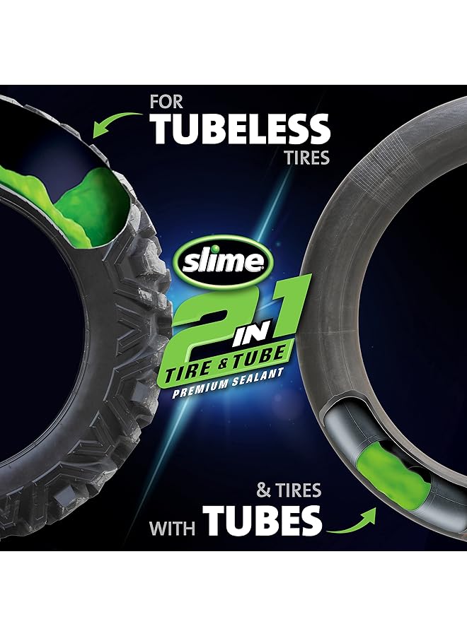 Slime 10193 Tire And Tube Sealant Puncture Repair Sealant, 2-In-1, Premium, Prevent And Repair, Suitable For Non-Highway Tires And Tubes, Non-Toxic, Eco-Friendly, 16Oz Bottle - Image 5