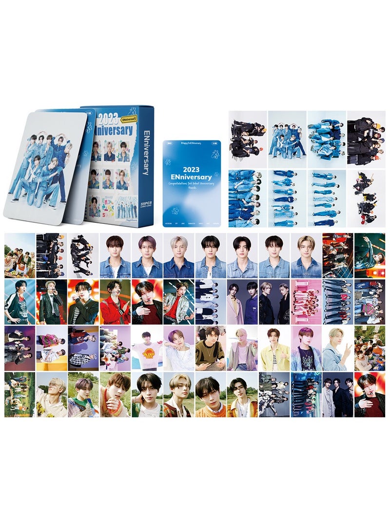 xozgdovg Integrated small card KPOP Korean Wave photo card 55 boxed DIY collection IVE laser card -G-IDLE dark blue -2024 