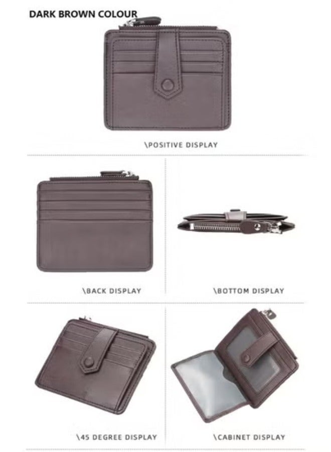 Rup Art PU Leather Card Holder For Men With Hasp Male And Women Short Coin Purse Wallet  - Image 2