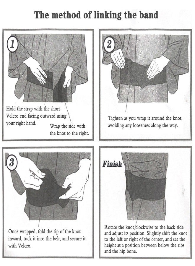 ZooBoo Japanese Kimono Obi Belt - Mens Traditional Vintage Waist Judo Wrap Waistband Pattern (Pure black) - Image 2