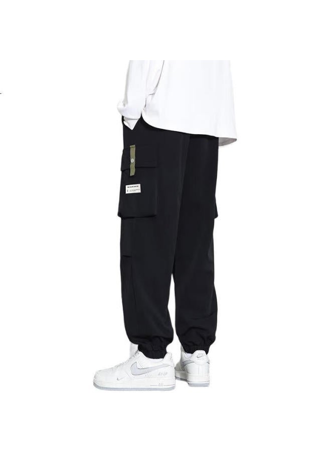 GENIOLAMODE Men'S Casual Pants Korean Style Tied Feet Work Pants Personalized Fashion Handsome All-Match Men'S Trousers - Image 1