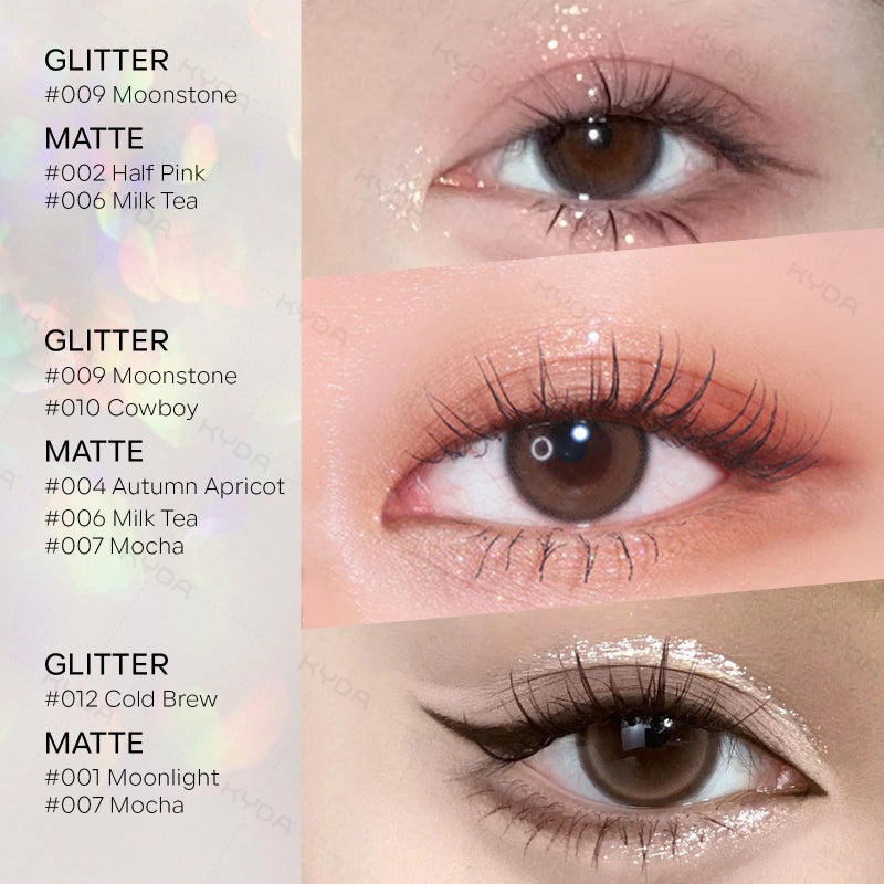 KYDA Single Matte Eyeshadow, Light Pink Purple Eyeshadow, Ultra-fine Lightweight Powder, Multiuse Blendable for Eye Shadow and Blush, Daily Matte Eyes Makeup, Half Pink - Image 5