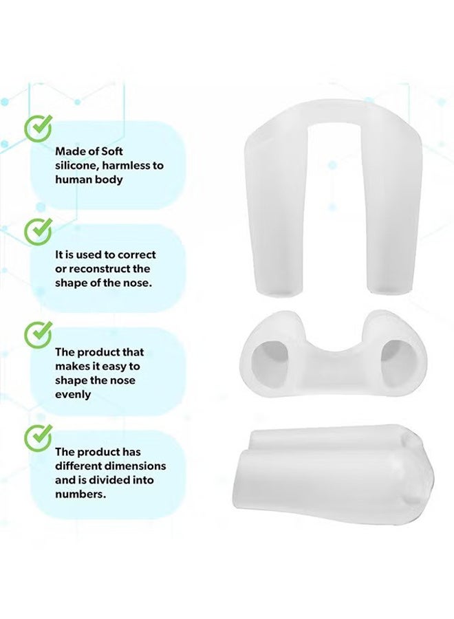 (رقم 8) مثبت الأنف نموذج قصير، مثبت الأنف رأب الأنف ورأب الأنف استعادة رأب الأنف، 100% من السيليكون العالي الدرجة، الجلد الصلد - Image 3