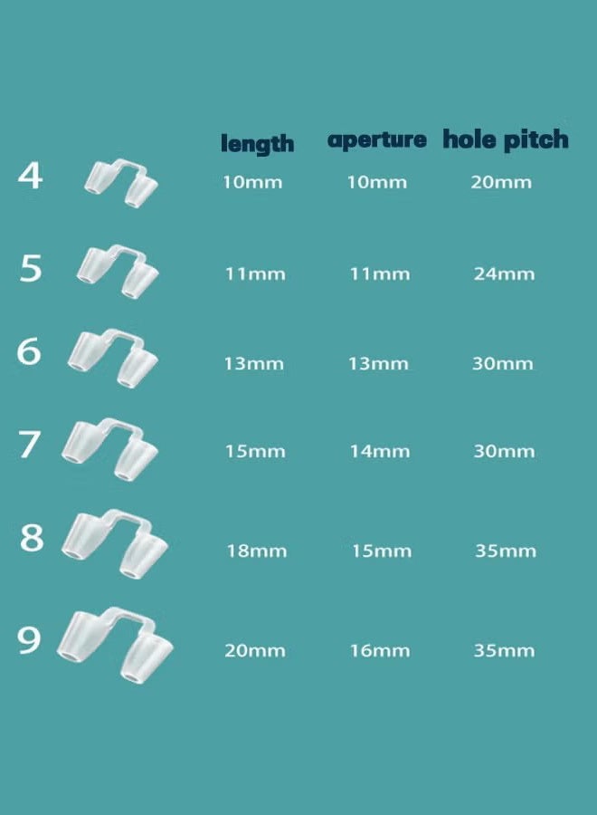 (رقم 8) مثبت الأنف نموذج قصير، مثبت الأنف رأب الأنف ورأب الأنف استعادة رأب الأنف، 100% من السيليكون العالي الدرجة، الجلد الصلد - Image 2