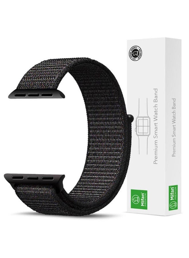 NIBEMINENT Smartwatch Band For Apple Watch Series 1 2 3 42 mm Black - Image 5