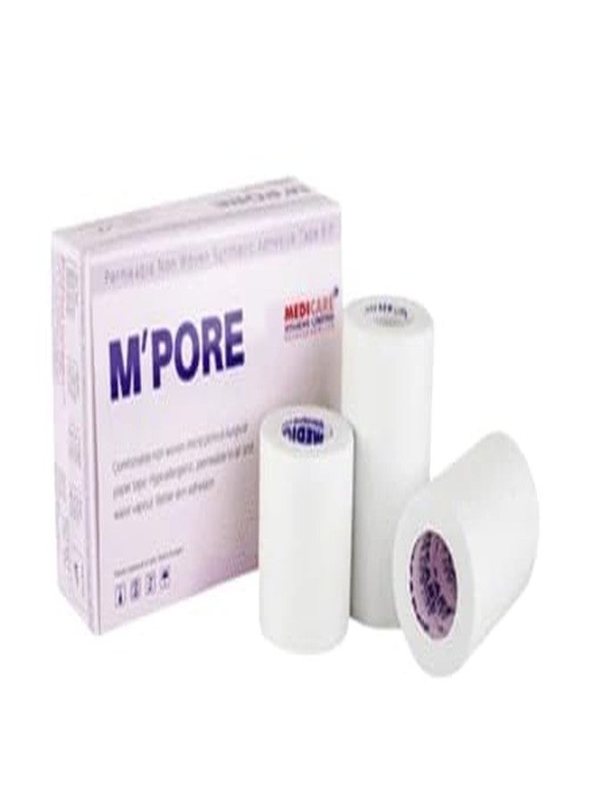MEDICARE M'PORE Adhesive Paper Tape | Hypoallergenic Microporous Surgical Tape | Skin Friendly | Easy to Tear & Breathable | (2 Inch X 9 M) - Image 5