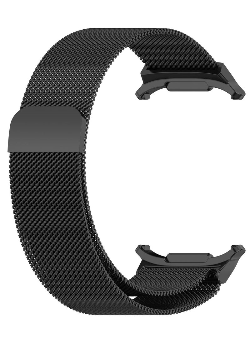 Generic - Replacement Band for Samsung Galaxy Watch Ultra 47mm 2024 Band Magnetic Stainless Steel Strap Loop Watch Band Sports Straps (Black) - Image 1