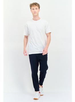 SELECTED Men Cuffed Fit Solid Jogger Pants, Navy Blue  - Image 3