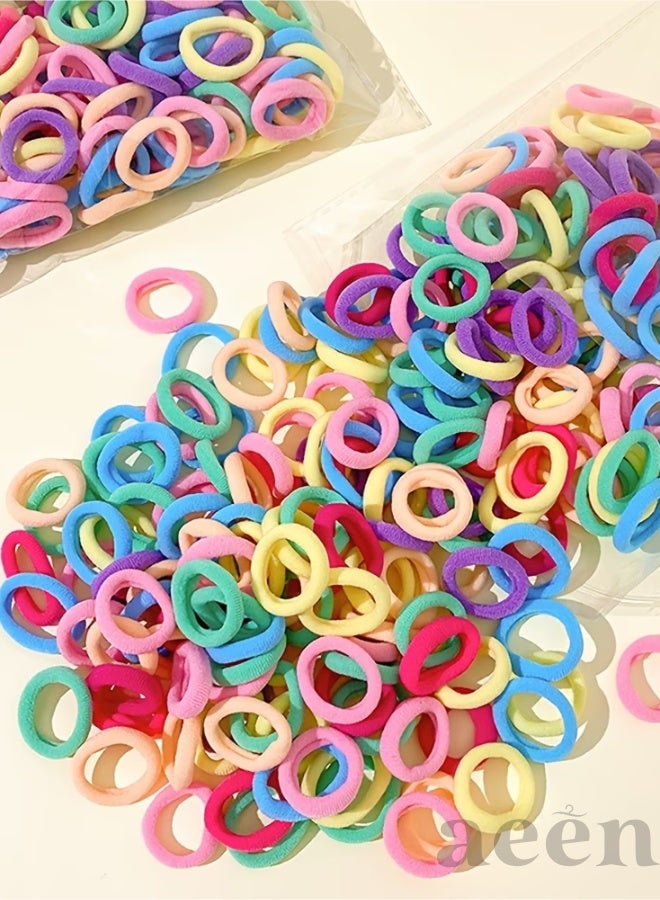 aeen 100PCS Multicolor Macaron Hair Ties for Women – High Elastic Seamless Hair Bands, Non-Damaging Ponytail Holders for Daily Wear & Fitness - Image 4