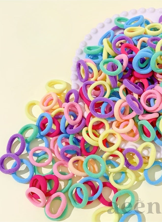 aeen 100PCS Multicolor Macaron Hair Ties for Women – High Elastic Seamless Hair Bands, Non-Damaging Ponytail Holders for Daily Wear & Fitness - Image 5