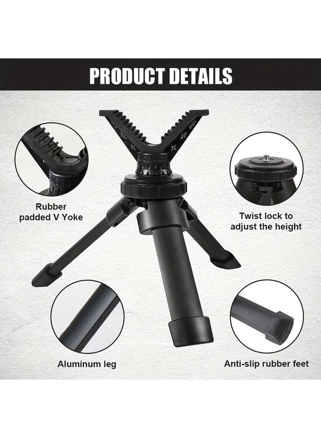Compact Lightweight Hunting Camera Tripod HTPT601 With Rotating V Head Adjustable Height - Image 4