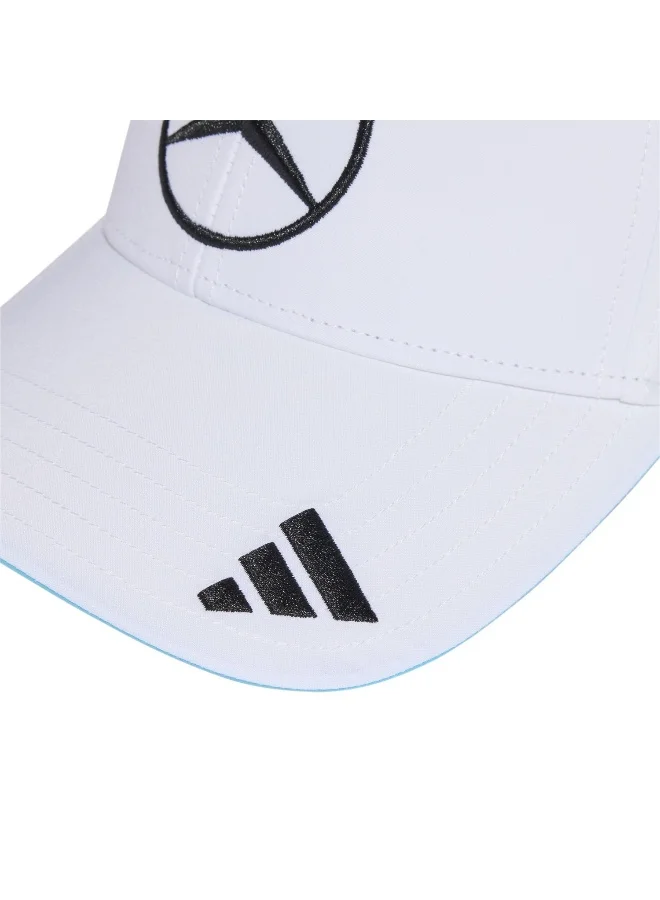 adidas قبعة سباق بيضاء للجنسين