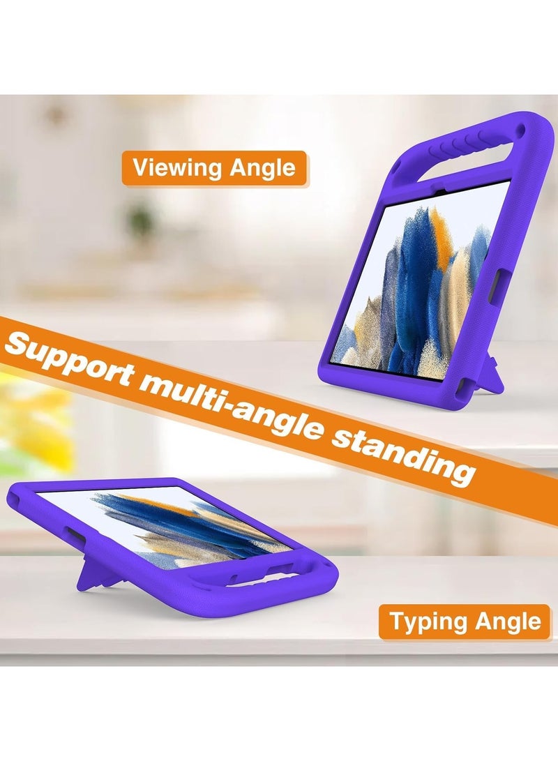 VKL Case Compatible with Samsung Galaxy Tab A9 8.7in (2023) SM-X210/216B Kids Case, Lightweight EVA Kid Friendly Shockproof Protective Case, Handle Stand Heavy Duty Tablet Cover (Purple) - Image 3