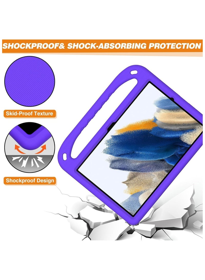VKL Case Compatible with Samsung Galaxy Tab A9 8.7in (2023) SM-X210/216B Kids Case, Lightweight EVA Kid Friendly Shockproof Protective Case, Handle Stand Heavy Duty Tablet Cover (Purple) - Image 5