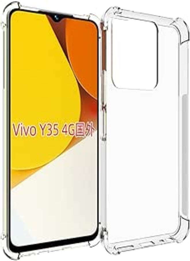 USTIYA - USTIYA Case for Vivo Y35 / Vivo Y22s / Y22 Clear TPU Four Corners Protective Cover Transparent Soft - Image 1