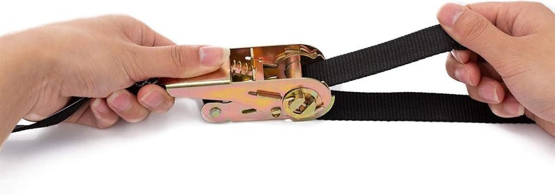 MOOCY Small Ratchet Strap,Heavy Duty Endless Ratchet Tie Down Straps,NO Hook Nylon Black Tie Down Straps,Mini Endless Ratchet Straps for Motorcycles, Kayak - Image 4