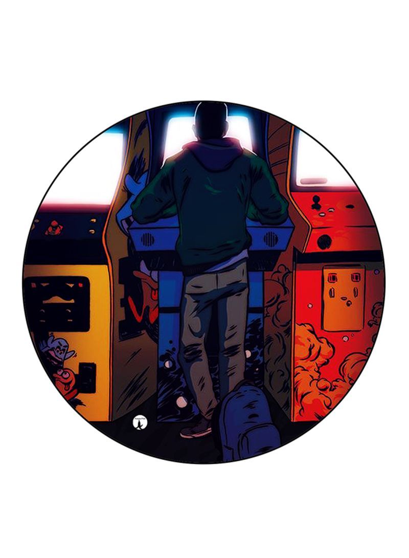 RKN Boy Printed Mouse Pad Round  Multicolour