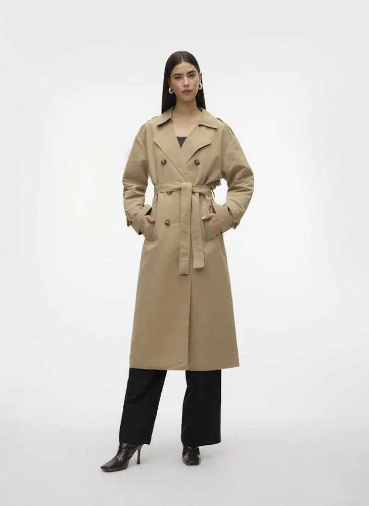 Starps Pocket Knitted Trench Coat