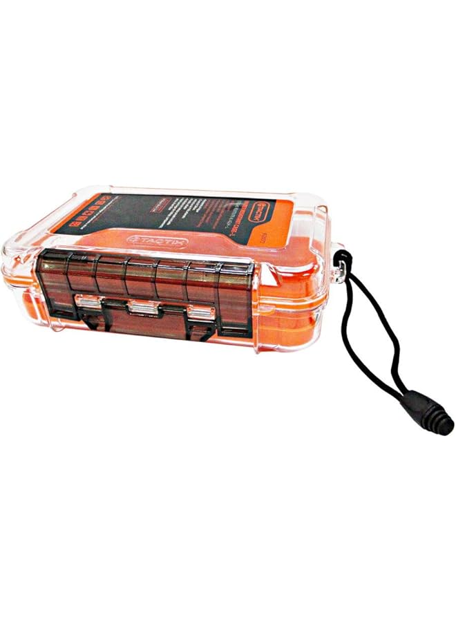 PROMASS promass Field Box Waterproof Case, Large, Dry Box with Wrist Strap for Boat, Kayak, and Camping, Outdoor Gear Storage, Clear/Orange, Size: 23W x 15D x 6.8H cm- 320072  - Image 1