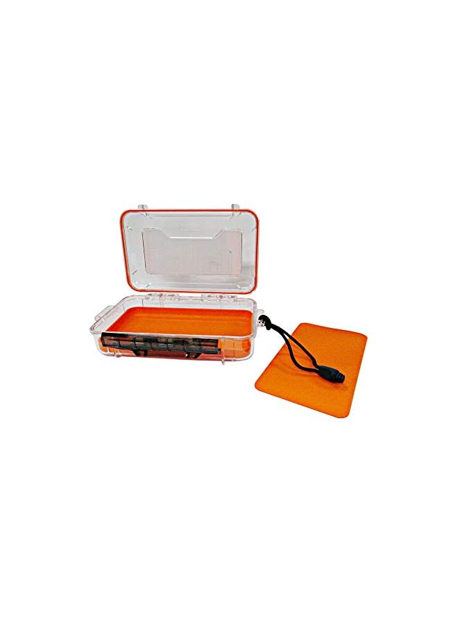 PROMASS promass Field Box Waterproof Case, Large, Dry Box with Wrist Strap for Boat, Kayak, and Camping, Outdoor Gear Storage, Clear/Orange, Size: 23W x 15D x 6.8H cm- 320072  - Image 5