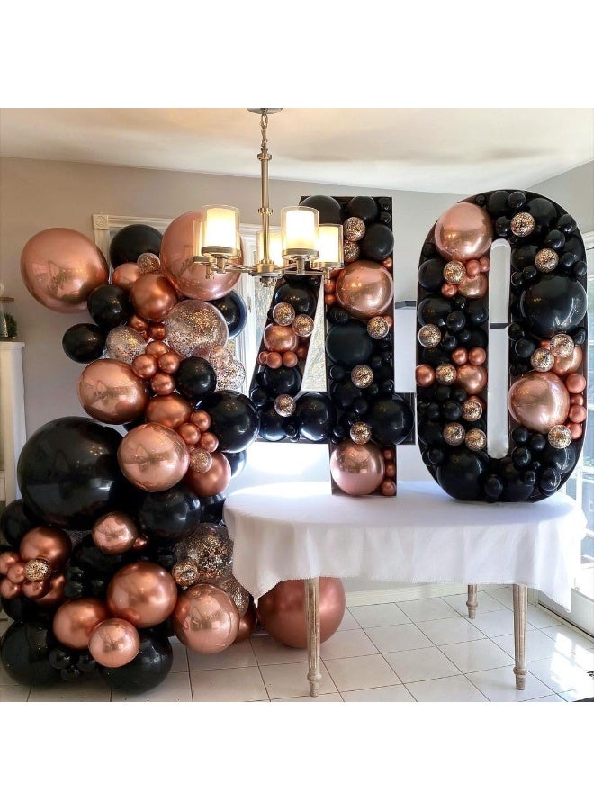 Rose Gold Metallic Chrome Balloons, 100 Pack – 12 inch Rose Gold Latex Round Helium Balloons for Wedding, Anniversary, Baby Shower, Birthday Party Decorations - Image 3