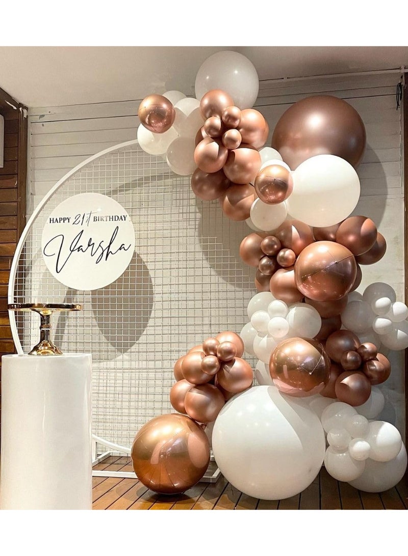 Rose Gold Metallic Chrome Balloons, 100 Pack – 12 inch Rose Gold Latex Round Helium Balloons for Wedding, Anniversary, Baby Shower, Birthday Party Decorations - Image 5