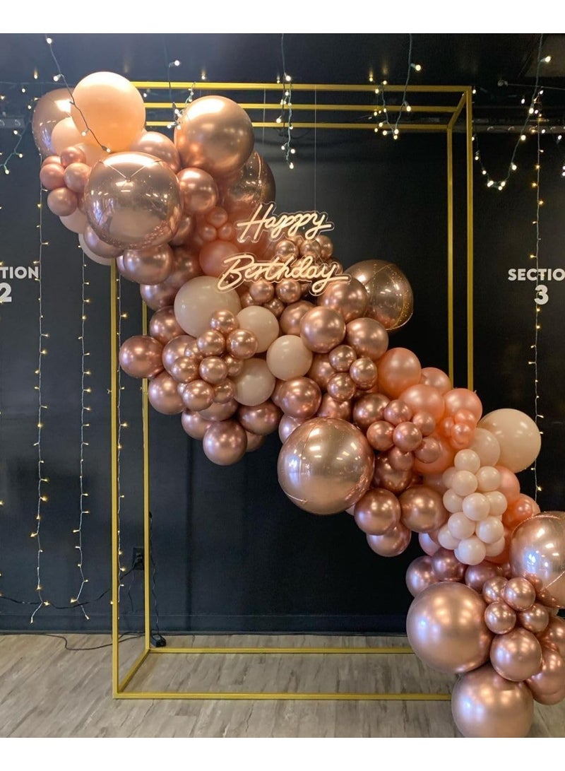 Rose Gold Metallic Chrome Balloons, 100 Pack – 12 inch Rose Gold Latex Round Helium Balloons for Wedding, Anniversary, Baby Shower, Birthday Party Decorations - Image 4