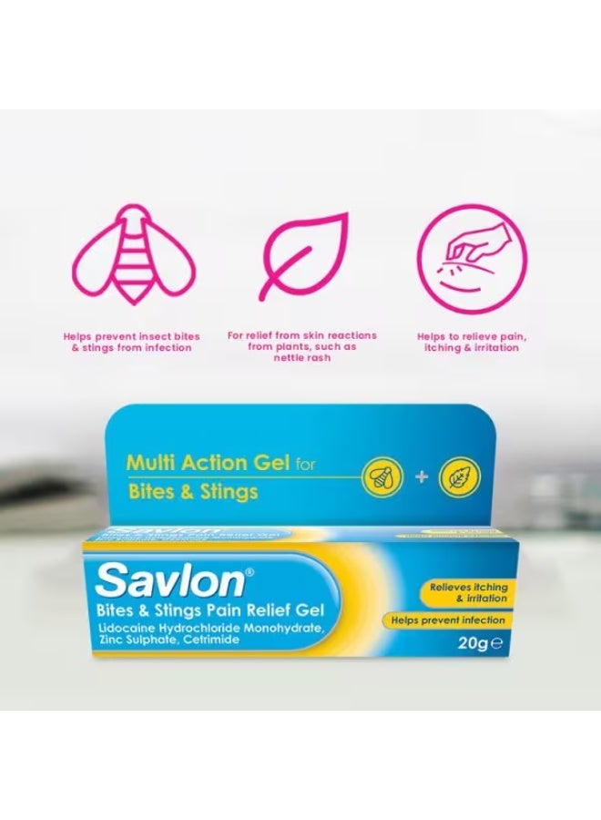 Savlon Bites & Stings Pain Relief Gel, 20g - Image 2