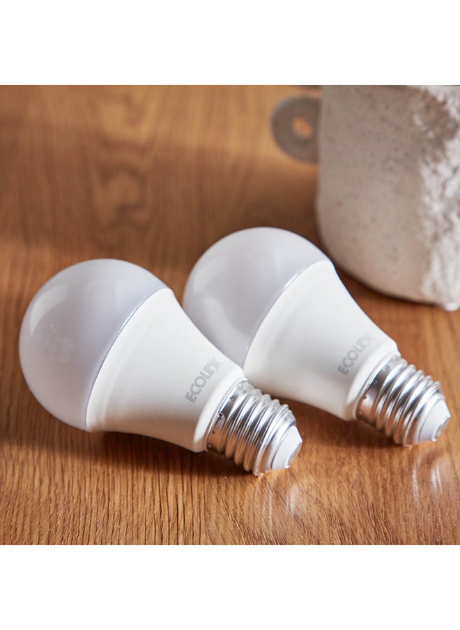 ECOLINK - 8W E27 2-Piece Day Light LED Bulb Set 12.4 x 10.5 x 6 cm - Image 1