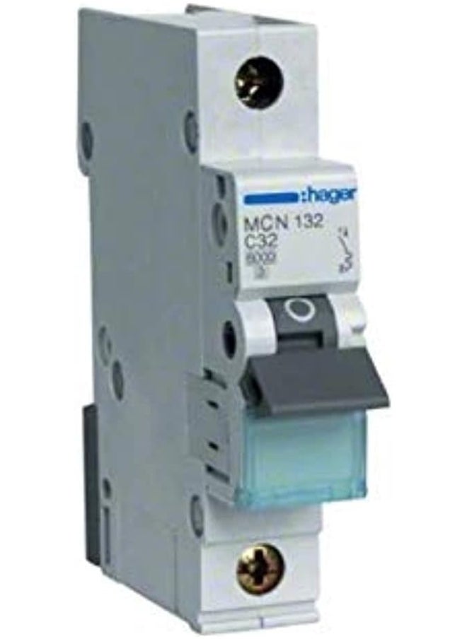 Hager Hager Miniature Circuit Breaker - MCB 1Pole 32A 6kA MCN132 France  - Image 1