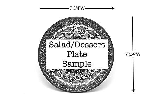 Polish Pottery Gallery Polish Pottery Plate - Salad/Dessert (7 3/4") - Crimson Bells - Image 3