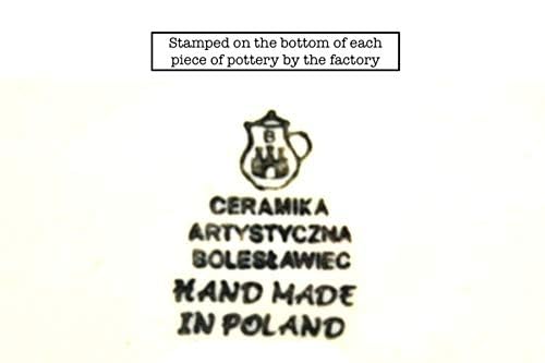 Polish Pottery Gallery Polish Pottery Plate - Salad/Dessert (7 3/4") - Crimson Bells - Image 4