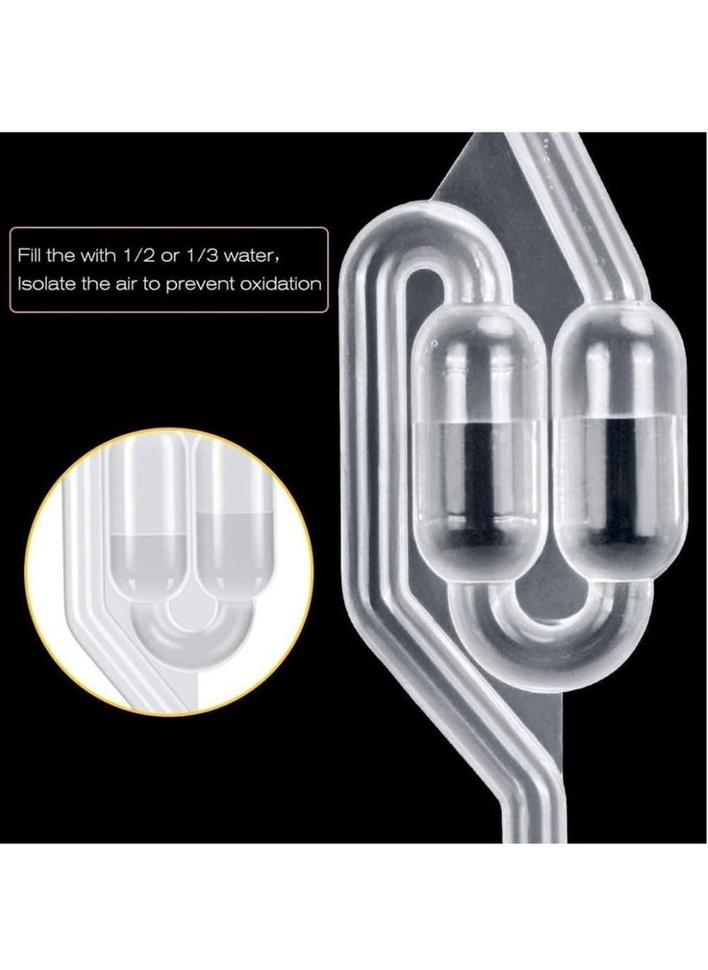 Y&D - 3 Pack S-Shape Airlock for Fermentation with Stoppers Bubble Sealing Valve Home DIY - Image 1