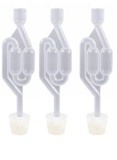3 Pack S-Shape Airlock for Fermentation with Stoppers Bubble Sealing Valve Home DIY