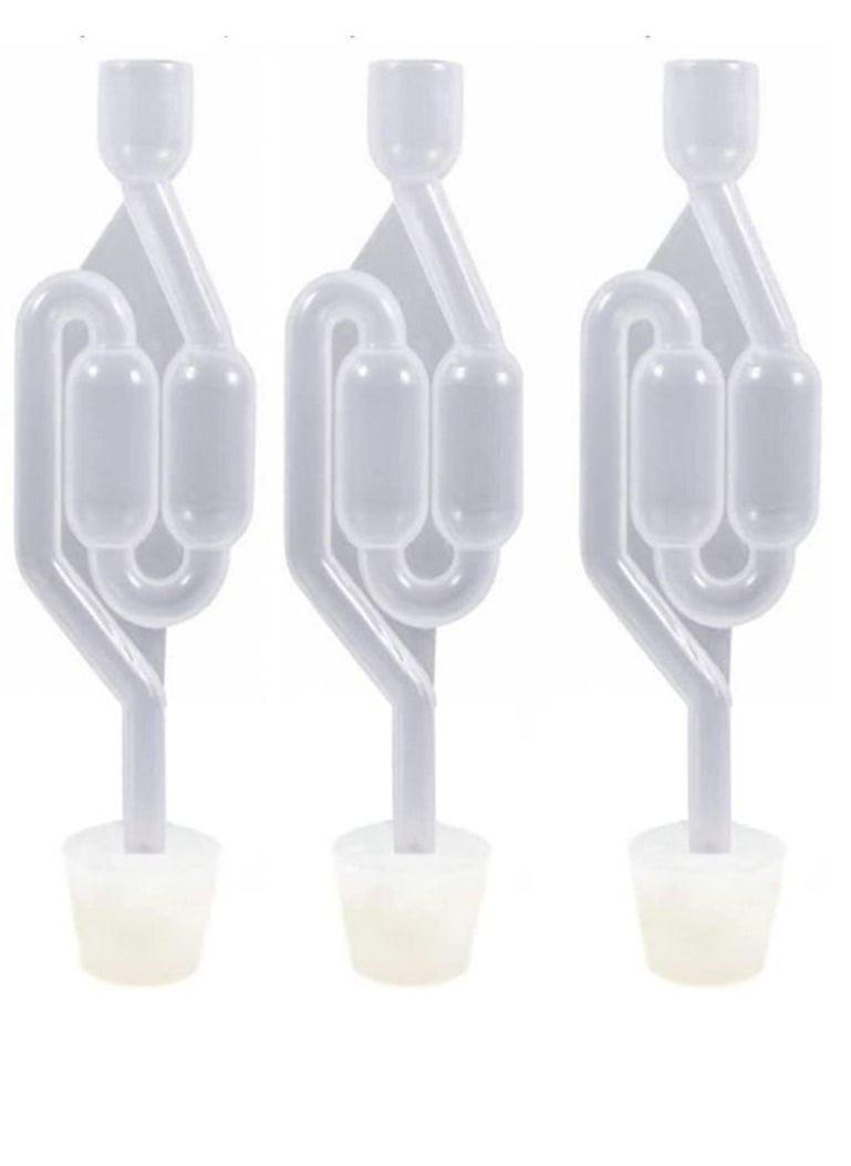 Y&D - 3 Pack S-Shape Airlock for Fermentation with Stoppers Bubble Sealing Valve Home DIY - Image 1