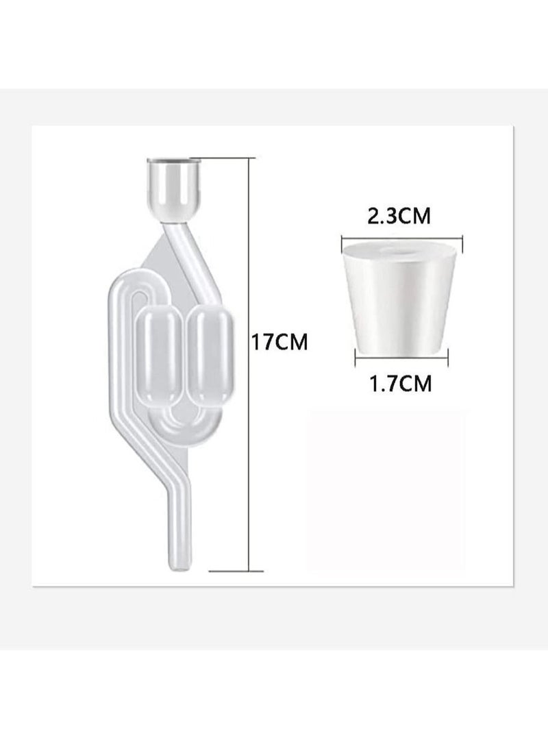 Y&D - 3 Pack S-Shape Airlock for Fermentation with Stoppers Bubble Sealing Valve Home DIY - Image 1