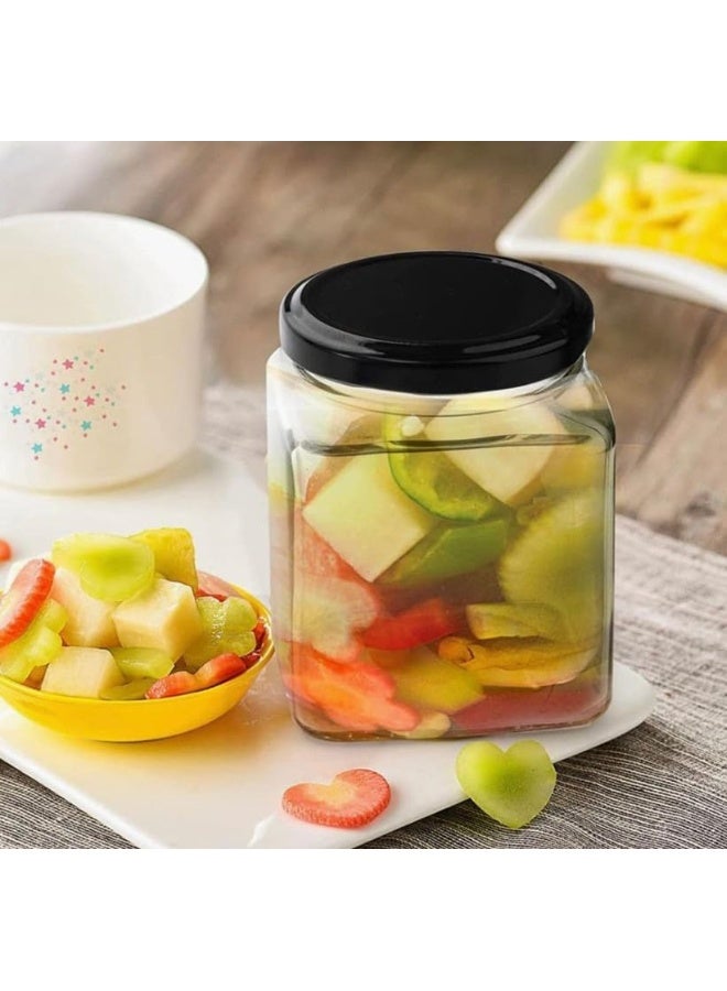 Square Clear Glass Jar With Metal Lid 60Ml 3.5 X 4 X 6 Cm Set Of 12  Pieces  - Image 1