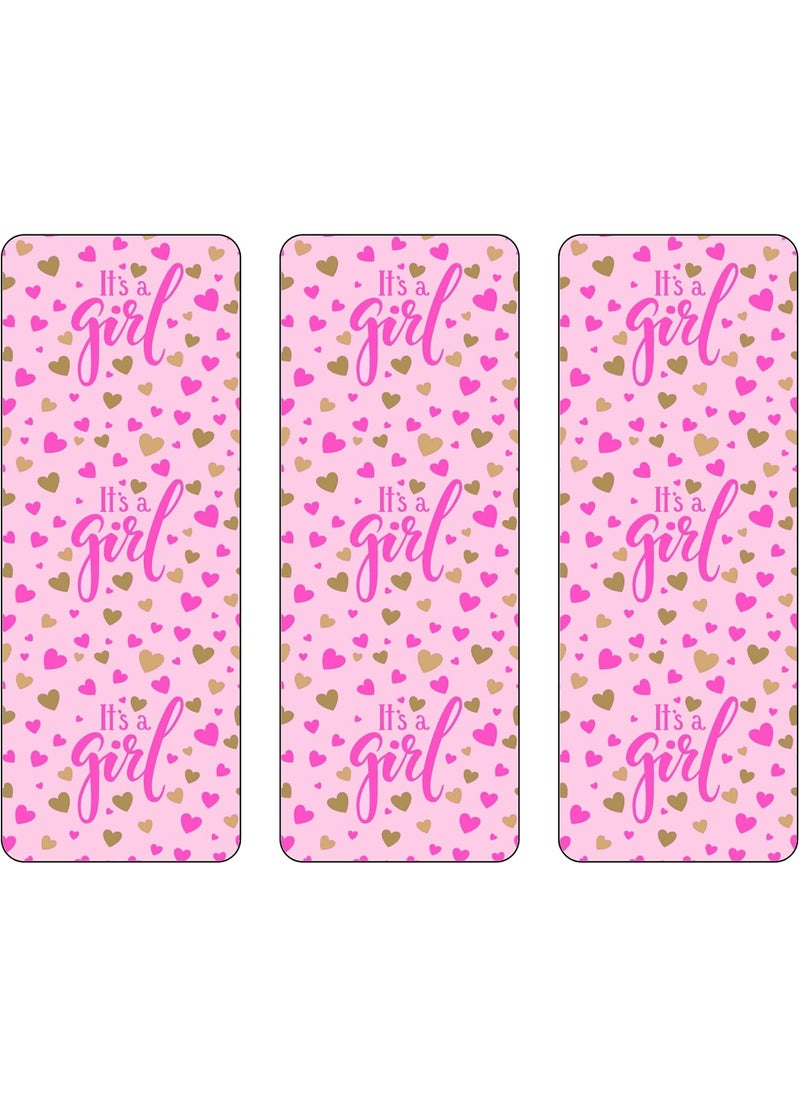 RokAPary 90 Its a Girl Baby Shower Nuggets Labels Chocolate Candy Wrapper Stickers Pink Baby Shower Great for Party Favors Decorations Theme Made in USA  - Image 3