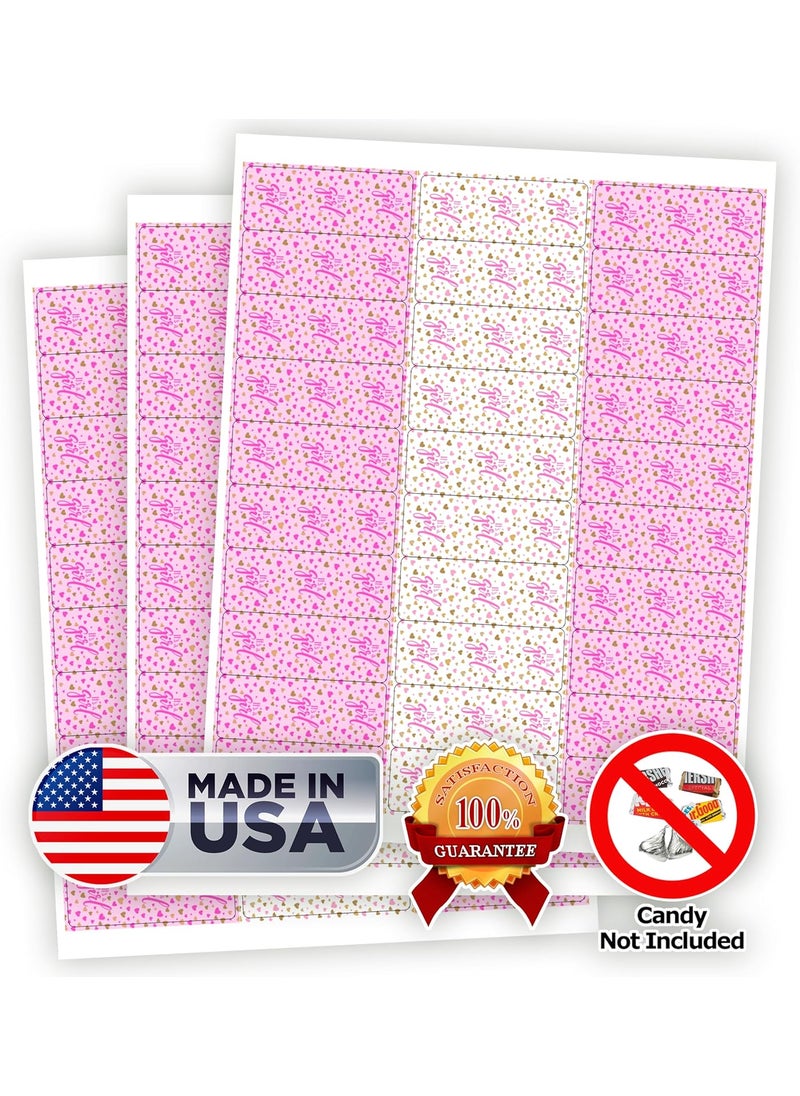 RokAPary 90 Its a Girl Baby Shower Nuggets Labels Chocolate Candy Wrapper Stickers Pink Baby Shower Great for Party Favors Decorations Theme Made in USA  - Image 5