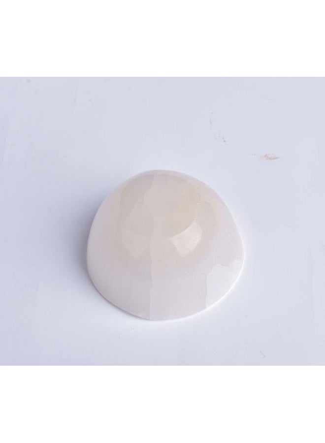 AMOYSTONE 3.3" Small Selenite Bowl Hand Carved,Moroccan Selenite Decorative Bowl Charge Crystal Dish for Healing,Storage,Housewarming Gift - Image 4
