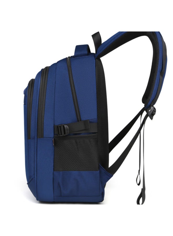Edison Junior High School Backpack Waterproof Large Capacity Double Shoulder Bag Elementary School High Grade Burden Reduction Backpack L796-3 Dark Blue - Image 2