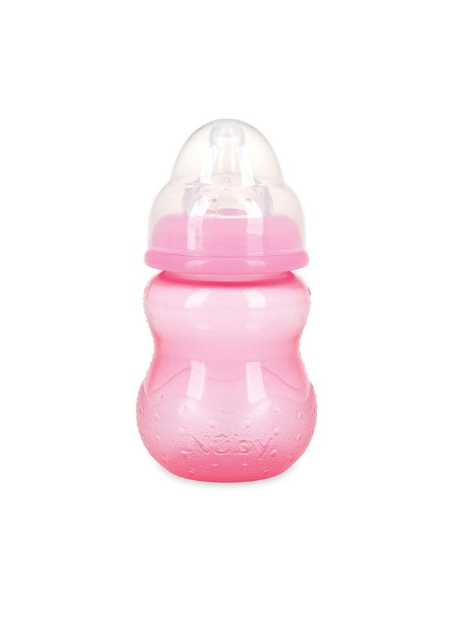 Nuby Nuby Wide Neck Non-Drip Bottle - Baby Bottles with Anti-Colic Vari-Flo Valve - (3-Pack) 8 Oz - 0+ Months - Aqua, Pink, Purple  - Image 2