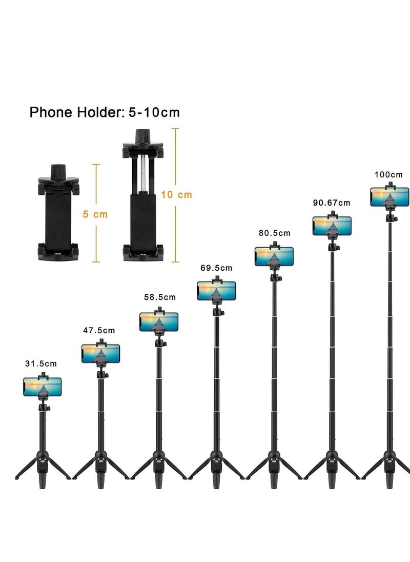 Raxoom Selfie Stick Tripod, Portable 40 inch Aluminum Alloy Extendable Phone Tripod with Bluetooth Remote, Compatible with iPhone 15 14 13 Samsung Huawei (ELT-TR-1A) - Image 2