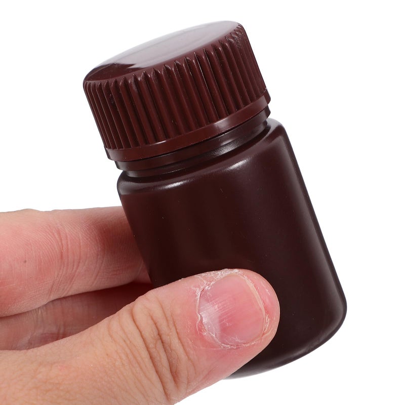 6pcs 30ml Brown Wide Mouth Reagent Bottles With Caps Acid Base Resistant Lab Sample Storage Containers - Image 5