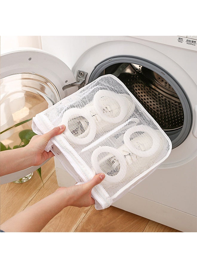 3 Pieces Laundry Bag for Shoes, Durable Reusable Zippered Shoes Washing Mesh Bags, Polyester Storage Hanging Bags, Washer and Dryer Safe, for Sneaker, Running Shoes, Footwear, Socks - Image 5