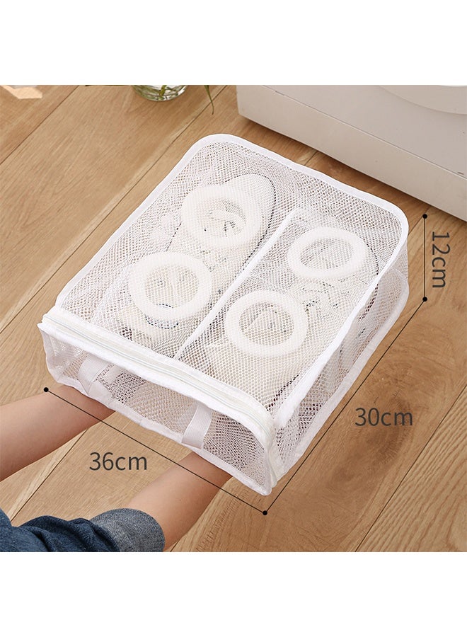 3 Pieces Laundry Bag for Shoes, Durable Reusable Zippered Shoes Washing Mesh Bags, Polyester Storage Hanging Bags, Washer and Dryer Safe, for Sneaker, Running Shoes, Footwear, Socks - Image 2
