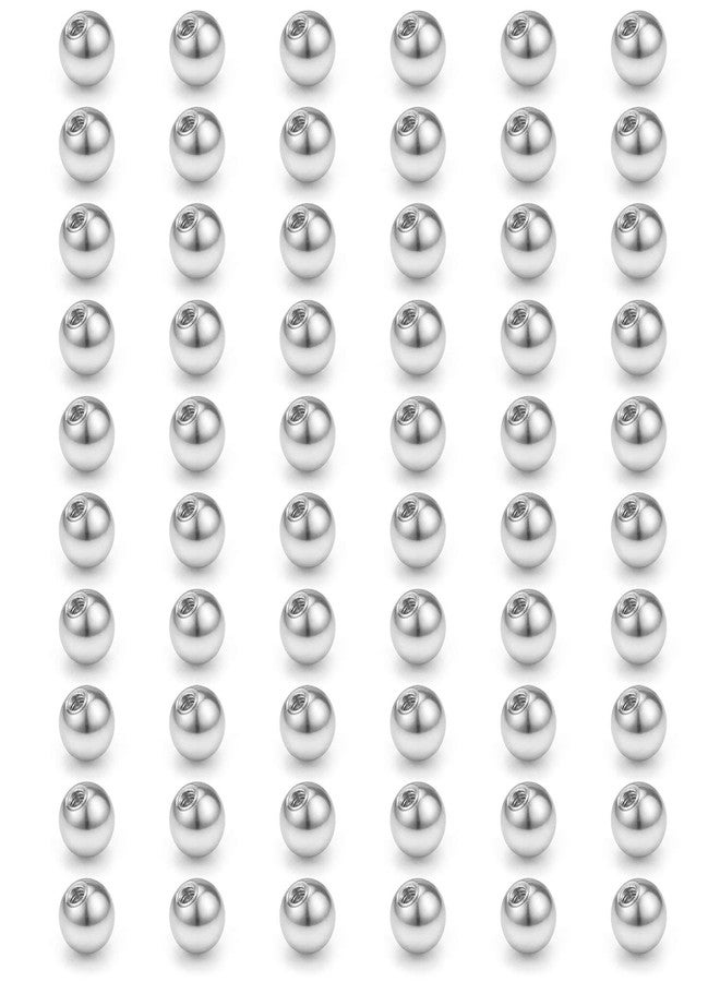 D.Bella 60pcs 316L Surgical Steel Replacement Balls Body Jewelry Piercing Barbell Parts 14G 5mm Balls for Women Men - Image 1