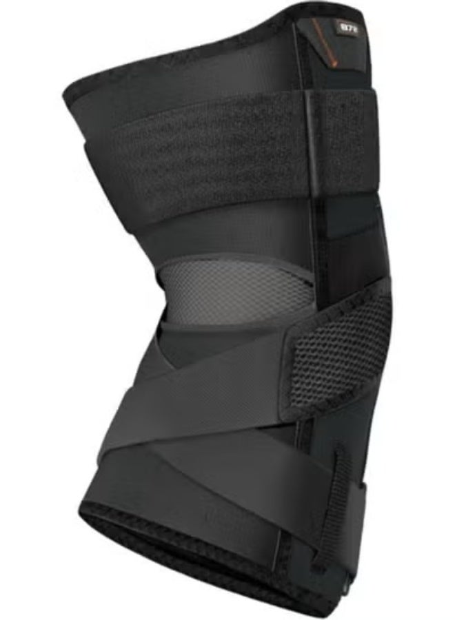 دعامة الركبة بمفصلات مزدوجة Shock Doctor 872 - مثبت جانبي احترافي - أقصى دعم للأربطة والغضروف - نيوبرين يسمح بالتنفس (أسود، مقاس L) - للكبار من الجنسين - Image 2