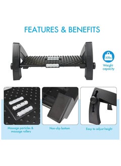 RATSAW Under Desk Footrest With Massage Surface Foot Rest Ergonomic Adjustable Foot Stool Stand With Firm Non Slip Legs  - Image 4