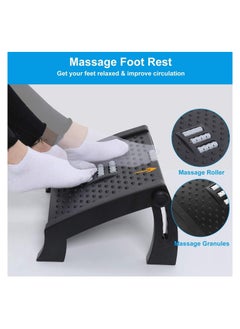 RATSAW Under Desk Footrest With Massage Surface Foot Rest Ergonomic Adjustable Foot Stool Stand With Firm Non Slip Legs  - Image 2